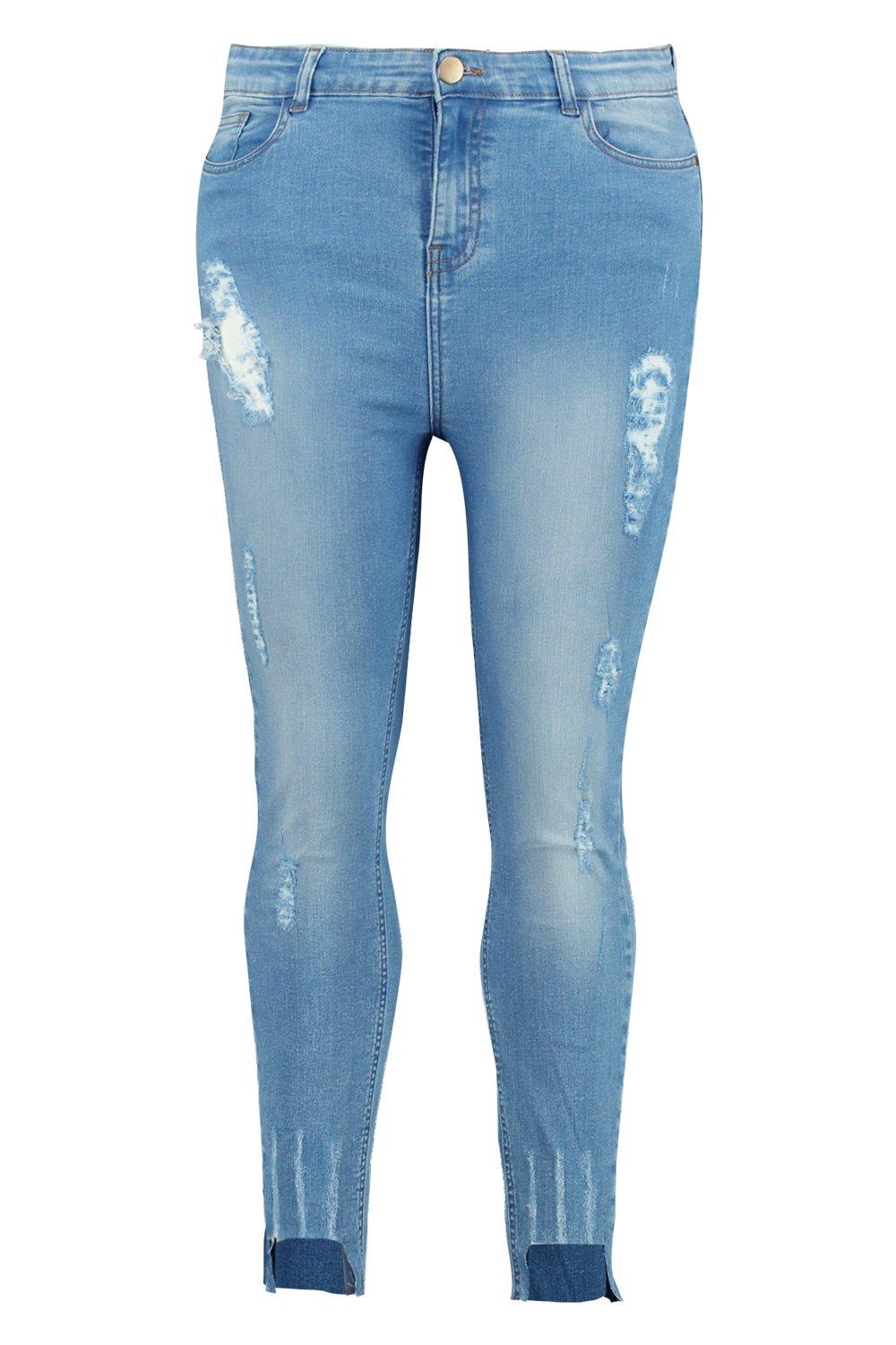 Step hem skinny store jeans